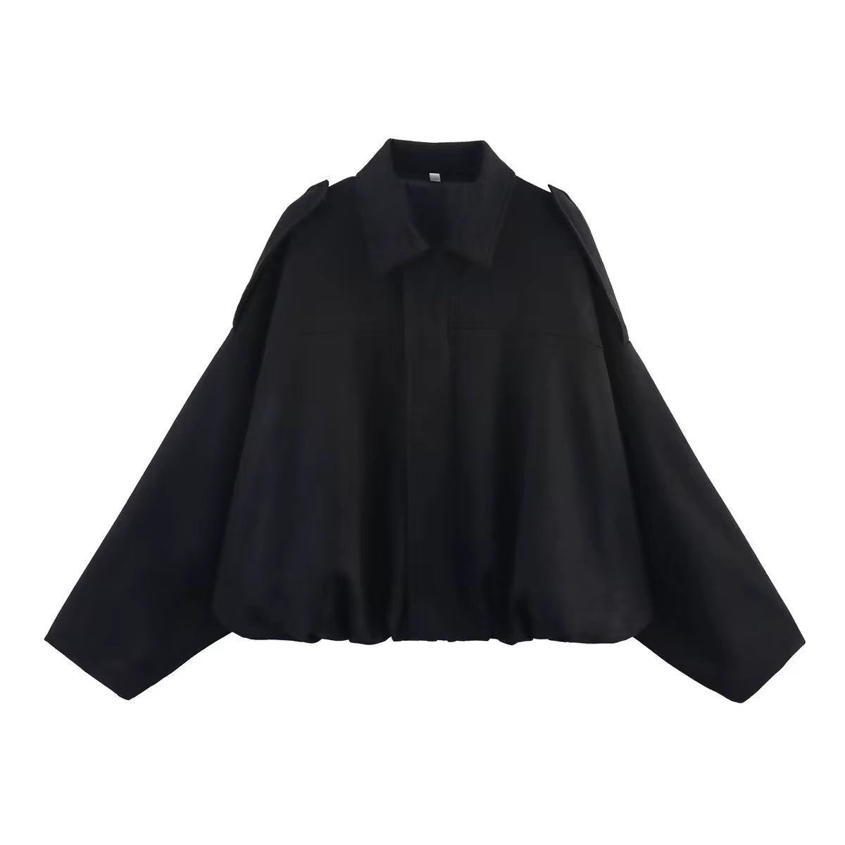 Women Suede Bomber Bubble Jacket