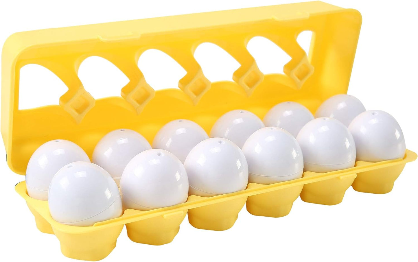 Fun STEM Shape and Color Egg Matching Toy Set (12 Eggs) 