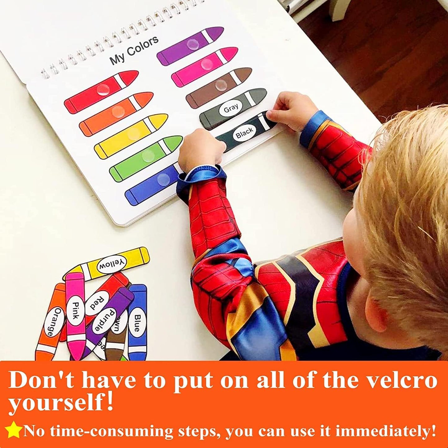 Busy Book for Kids with Learning Activities, 30 Themes with 8 Markers