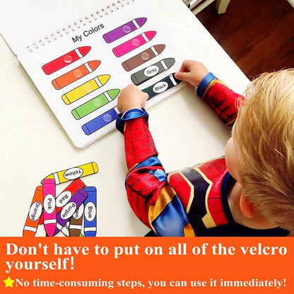 Busy Book for Kids with Learning Activities, 30 Themes with 8 Markers