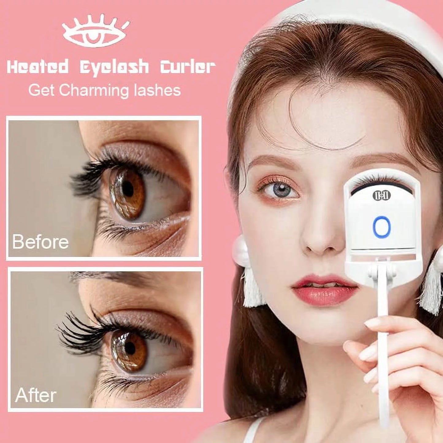 Heated Eyelash Curler for Natural Lashes 