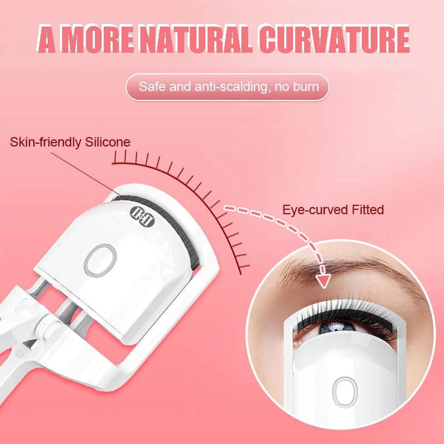 Heated Eyelash Curler for Natural Lashes 