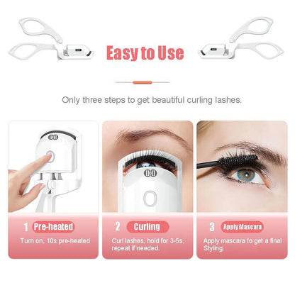 Heated Eyelash Curler for Natural Lashes 