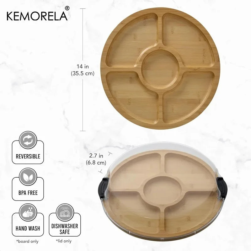  Charcuterie Bamboo Board with Lid 